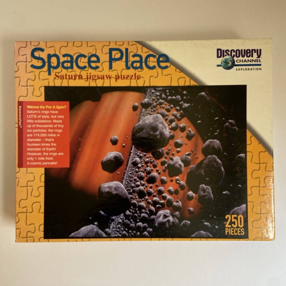 1999 Discovery Channel Space Place Puzzle 250 Pieces SATURN and Asteroids